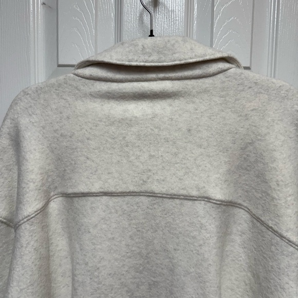 NWT HAVEN Well Within White Wool Fleece Shirt Jacket Cabincore - Picture 5 of 9